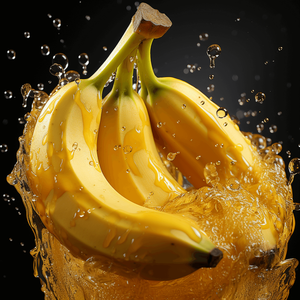 yellow-banana-in-water-splash